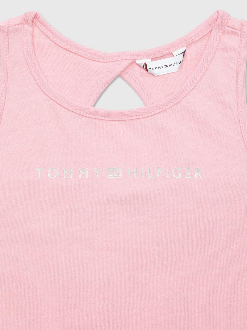 Tops Tommy Hilfiger Logo Tank Rosas | MX_G1279