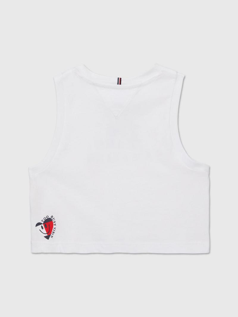 Tops Tommy Hilfiger Positive Tank Blancos | MX_G1280