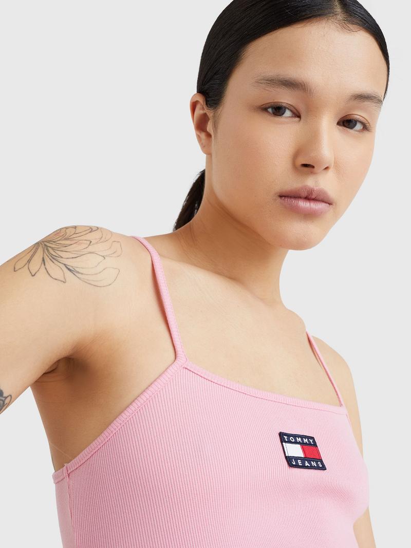 Tops Tommy Hilfiger Tiras Logo Bodysuit Rosas | MX_W21508