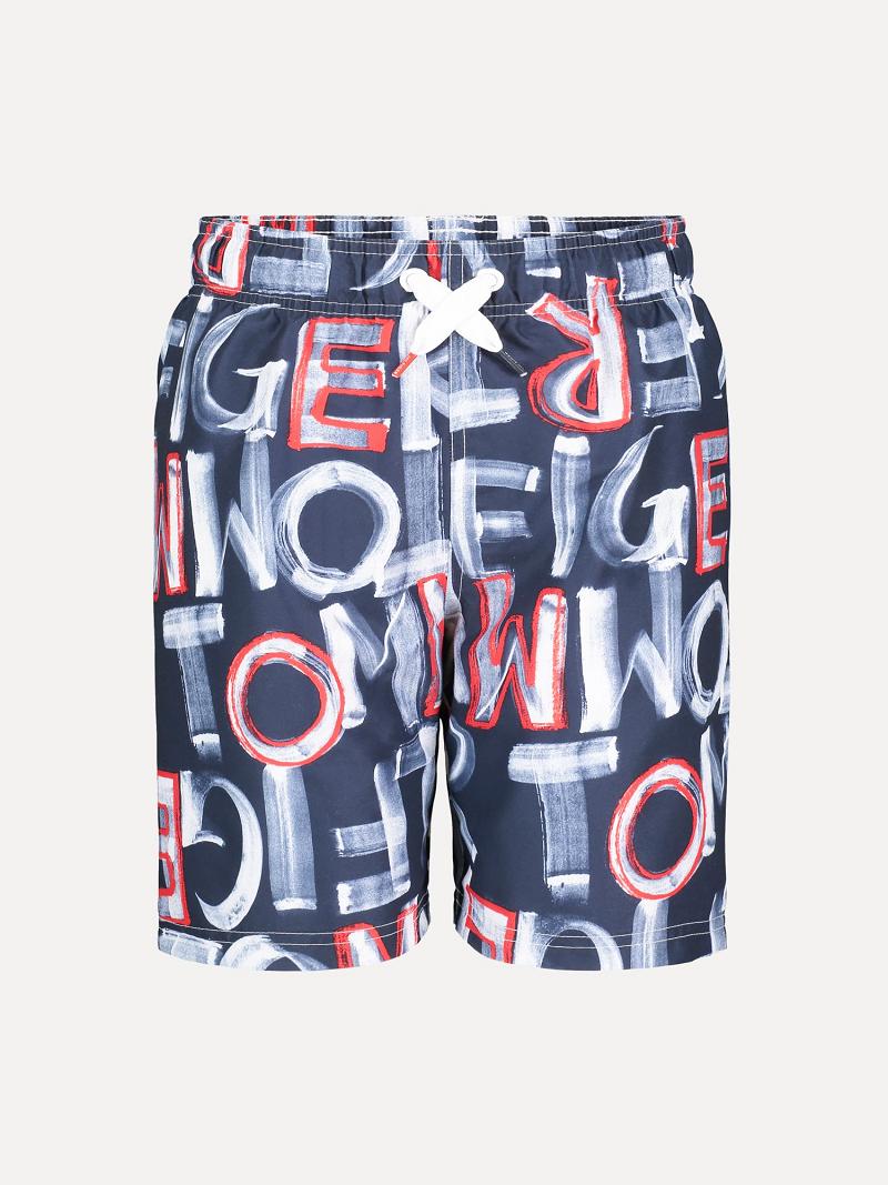 Trajes De Baño Tommy Hilfiger Big Chalk Print Trunk Multicolor | MX_B2144