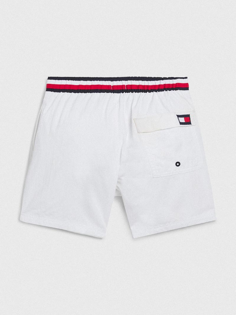 Trajes De Baño Tommy Hilfiger Flag Stripe Trunk Blancos | MX_B2147