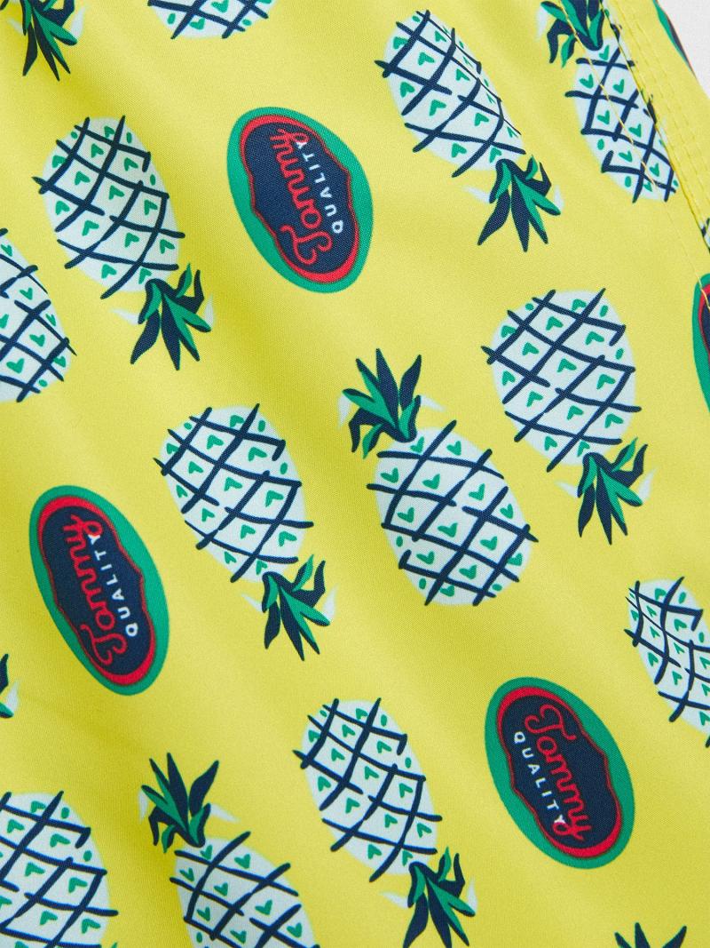 Trajes De Baño Tommy Hilfiger Pineapple Trunk Amarillos | MX_B2151