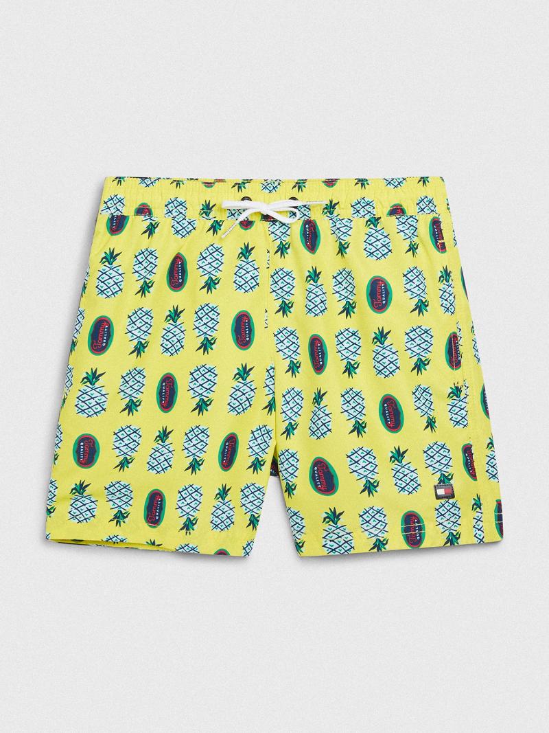 Trajes De Baño Tommy Hilfiger Pineapple Trunk Amarillos | MX_B2151