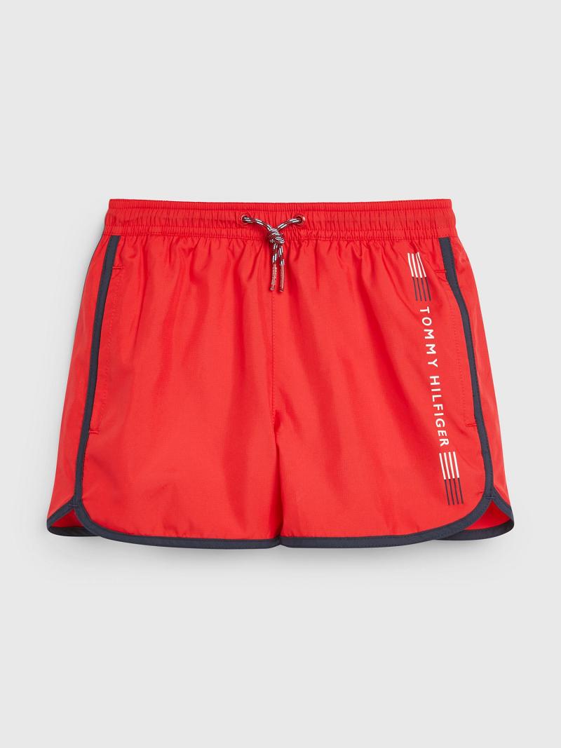 Trajes De Baño Tommy Hilfiger Solid Trunk Rojos | MX_B2152