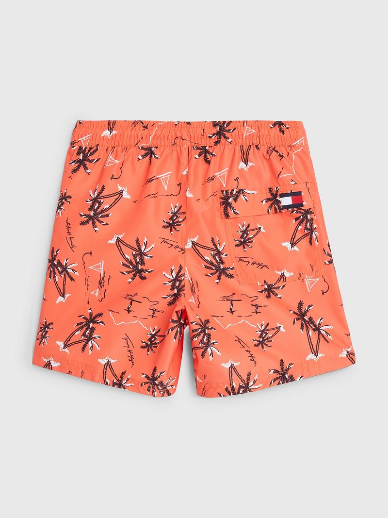 Trajes De Baño Tommy Hilfiger Surfer Trunk Naranjas | MX_B2154