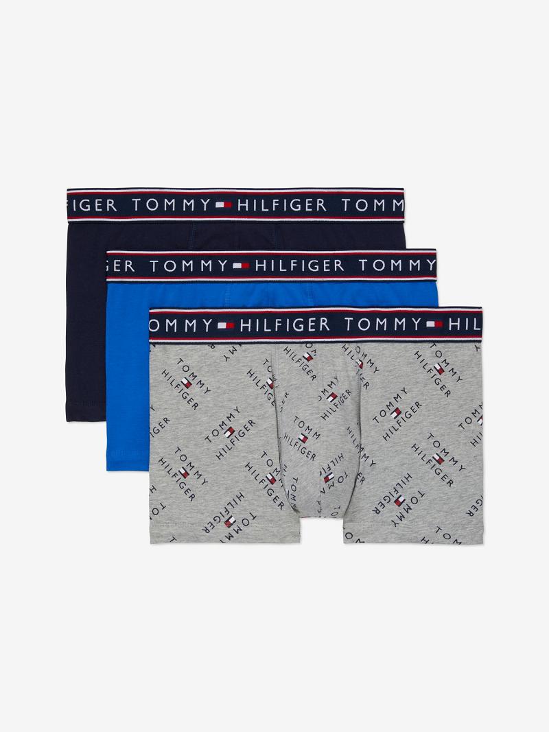 Trunks Tommy Hilfiger Algodon stretch trunk 3pk Grises | MX_M31507