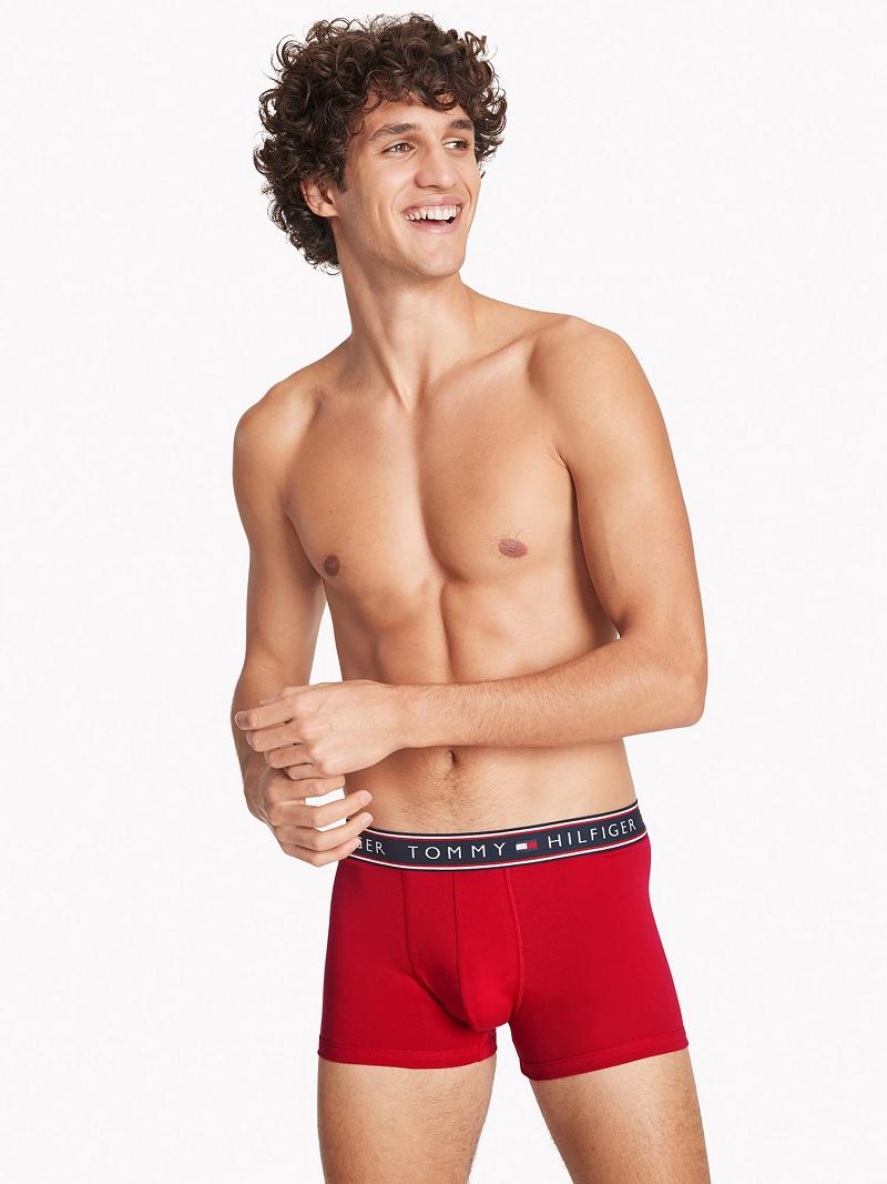 Trunks Tommy Hilfiger Algodon stretch trunk 3pk Rojos Azul Marino Grises | MX_M31510