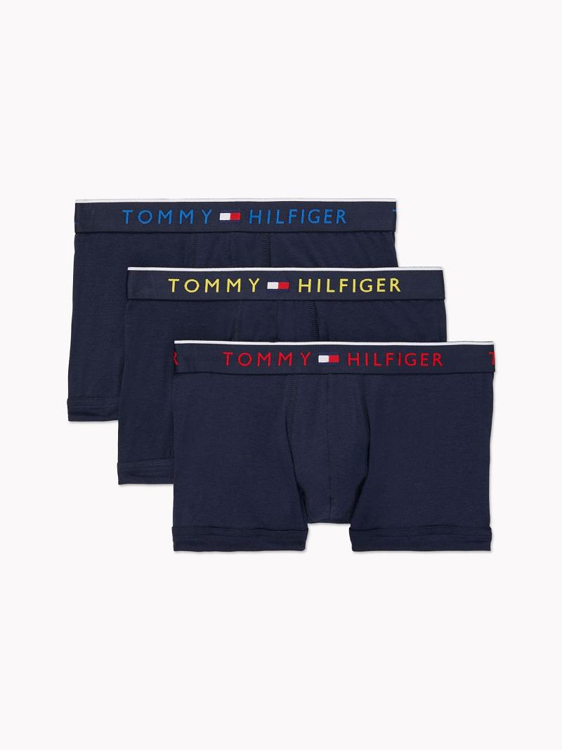 Trunks Tommy Hilfiger Essential luxe stretch trunk 3pk Azul Marino | MX_M31512