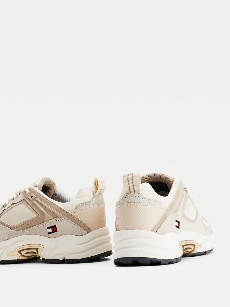 Zapatos Casuales Tommy Hilfiger Archive Varsity Runner Beige | MX_W21612