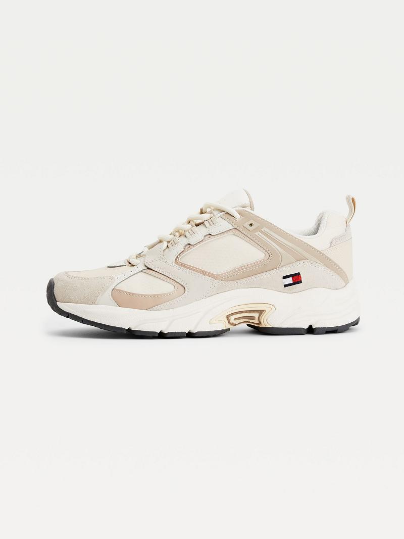 Zapatos Casuales Tommy Hilfiger Archive Varsity Runner Beige | MX_W21612