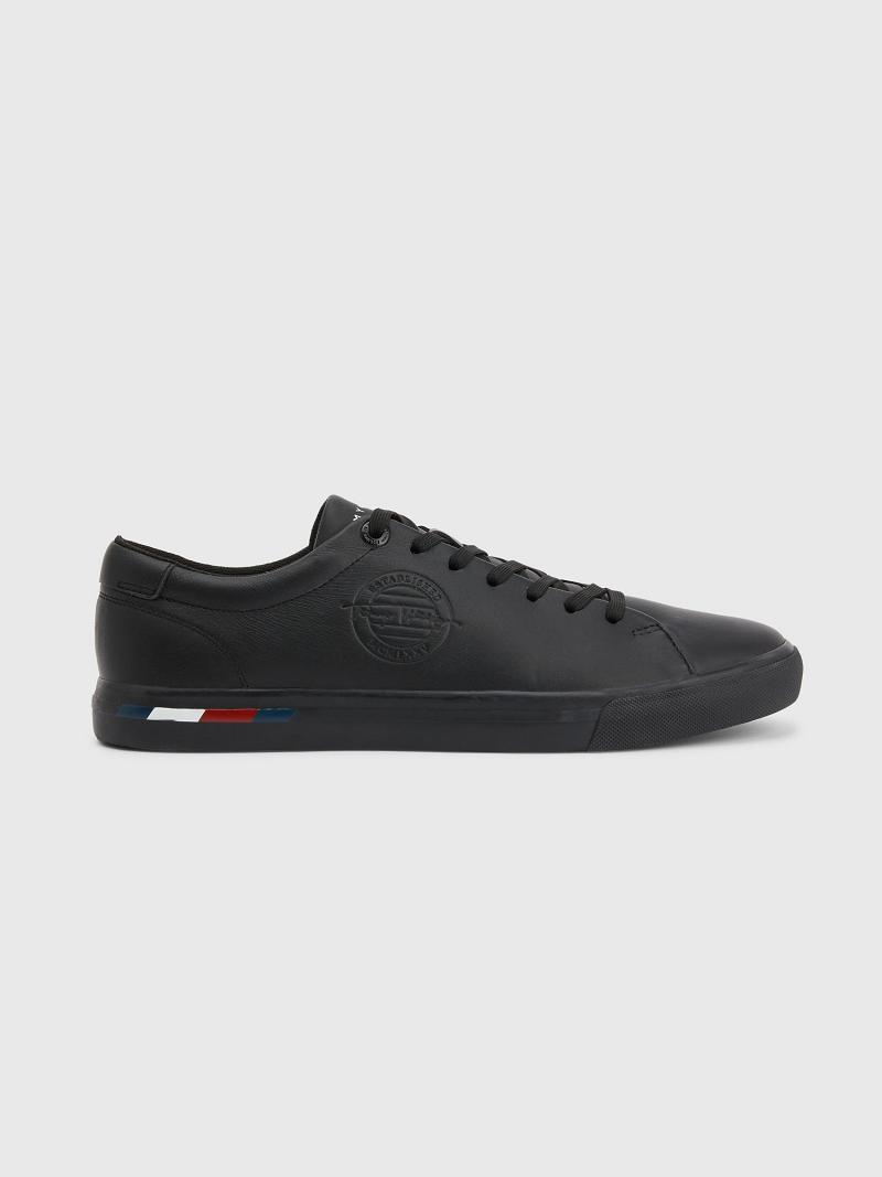 Zapatos Casuales Tommy Hilfiger Logo Negros | MX_M31667