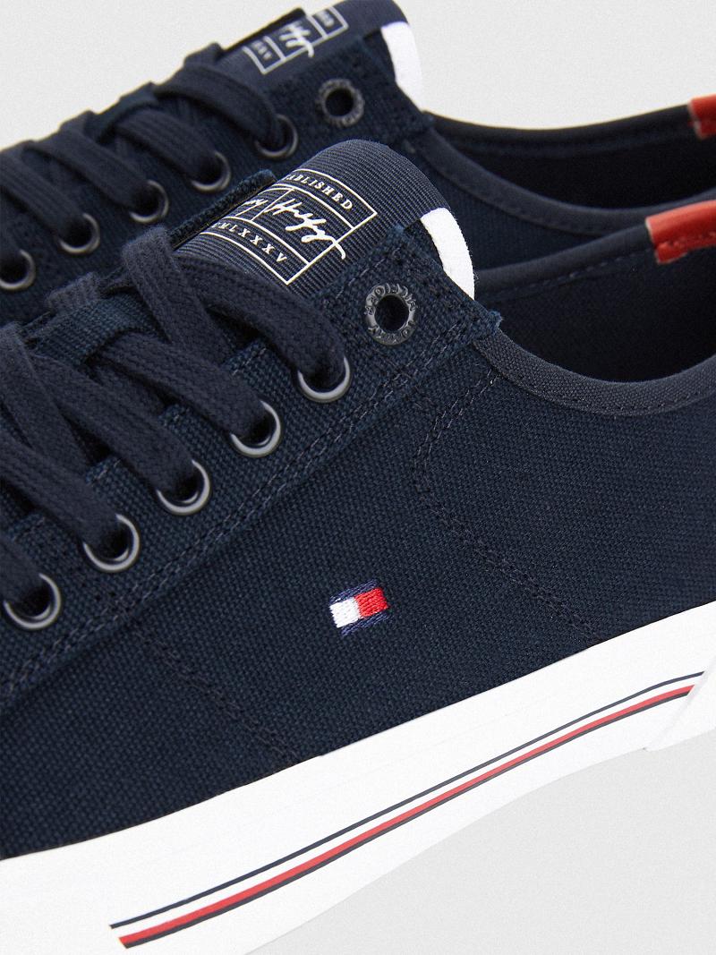 Zapatos Casuales Tommy Hilfiger Lona Azules | MX_M31655