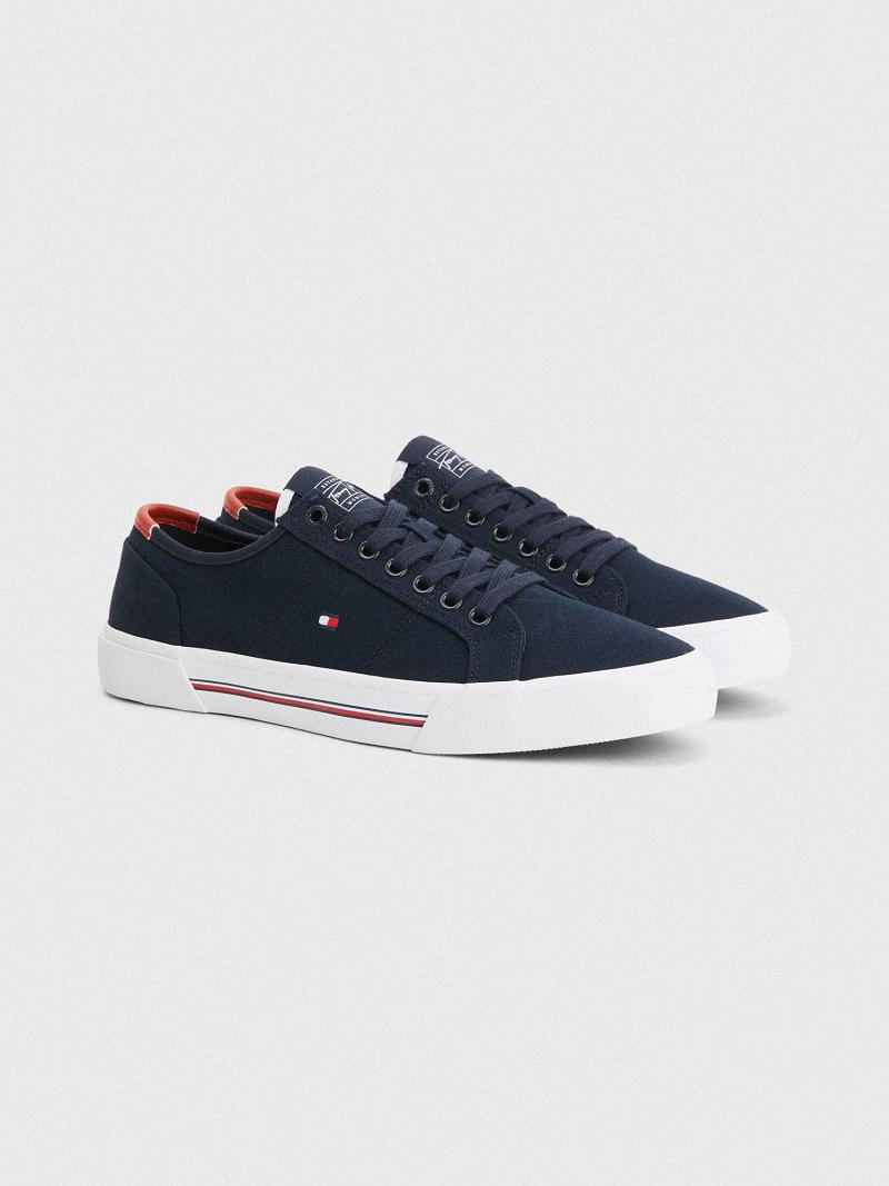 Zapatos Casuales Tommy Hilfiger Lona Azules | MX_M31655