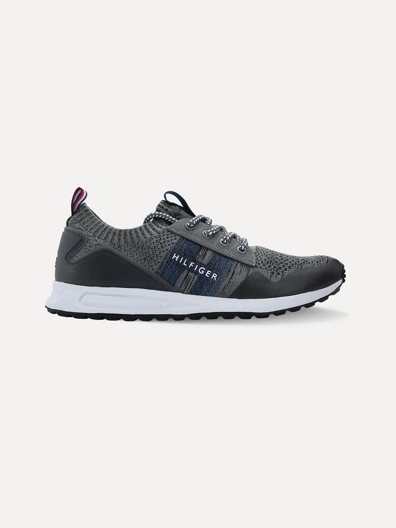 Zapatos Casuales Tommy Hilfiger Mesh hilfiger logo Grises | MX_M31668