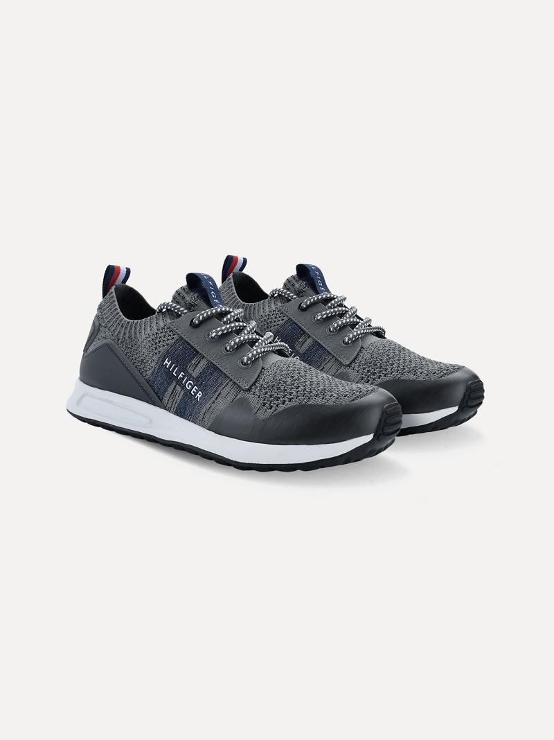 Zapatos Casuales Tommy Hilfiger Mesh hilfiger logo Grises | MX_M31668