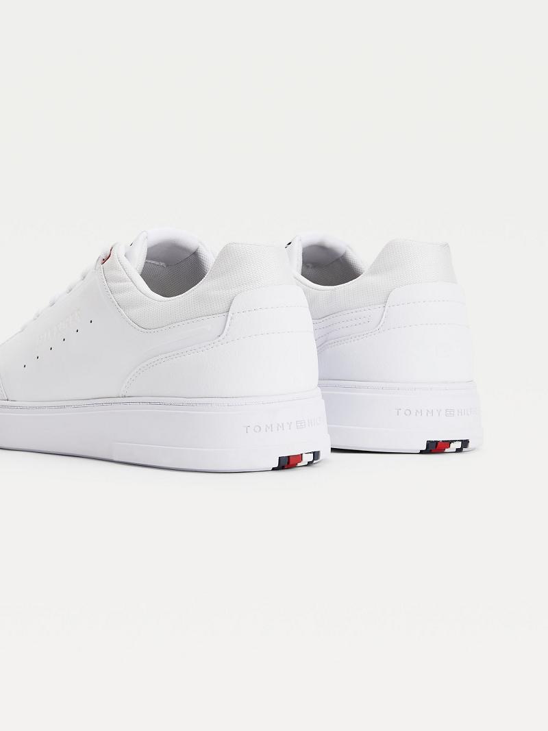 Zapatos Casuales Tommy Hilfiger Perforated leather Blancos | MX_M31672