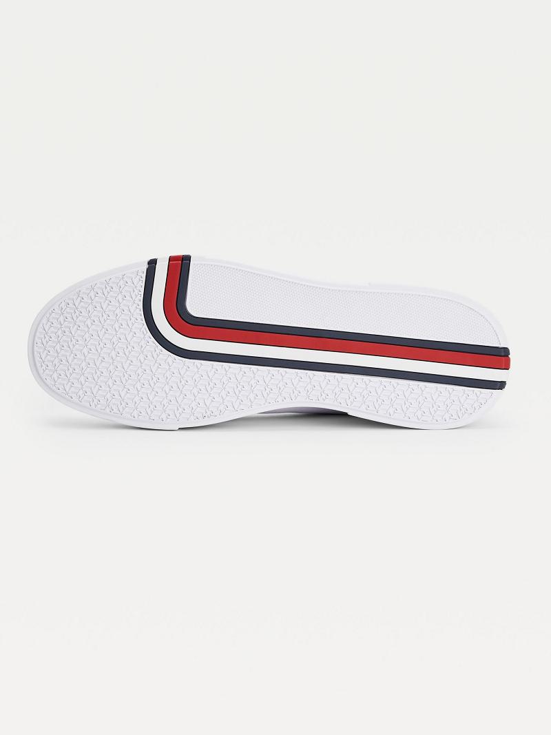 Zapatos Casuales Tommy Hilfiger Perforated leather Blancos | MX_M31672