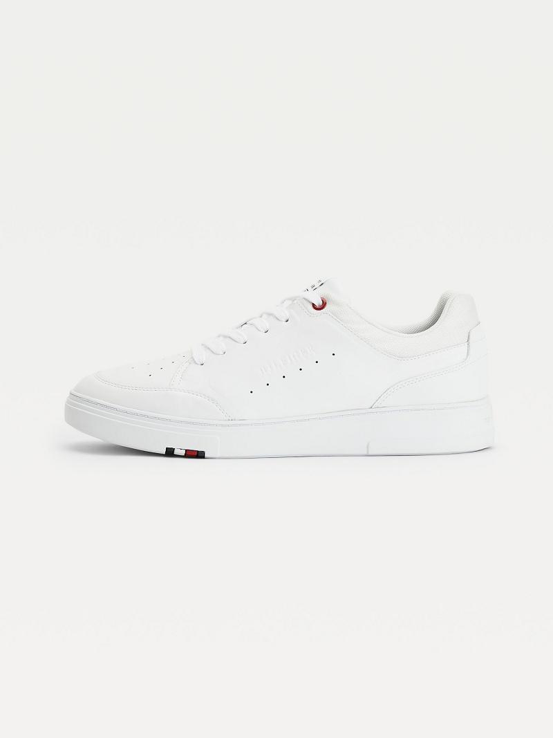 Zapatos Casuales Tommy Hilfiger Perforated leather Blancos | MX_M31672