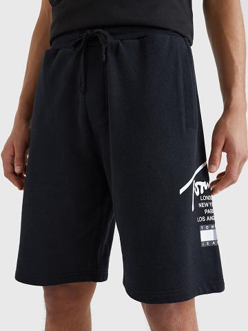 Bermudas Tommy Hilfiger Basketball signature logo Negros | MX_M31191