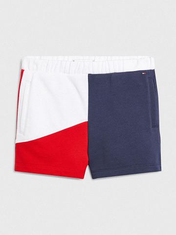 Bermudas Tommy Hilfiger Colorblock sweatshort Azules | MX_G1153