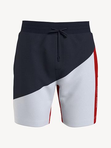 Bermudas Tommy Hilfiger Colorblock sweatshort Azul Marino Rojos Blancos | MX_M31195