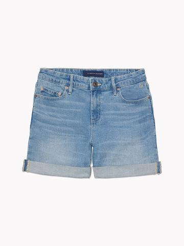 Bermudas Tommy Hilfiger Curve Light Wash 5" Denim Azules | MX_W21299