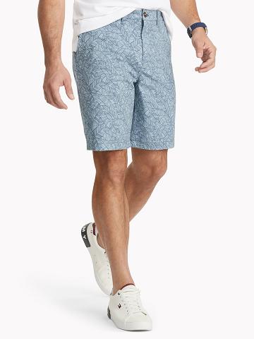 Bermudas Tommy Hilfiger Leaf print 9" Azules | MX_M31210