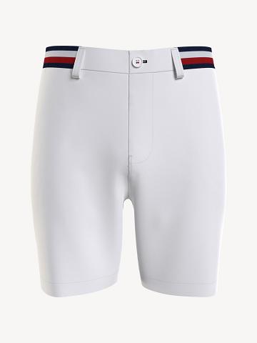 Bermudas Tommy Hilfiger Signature stripe 7" Blancos | MX_M31223