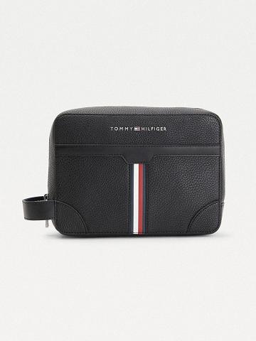 Bolsas De Aseo Tommy Hilfiger Stripe Wash Negros | MX_M31815