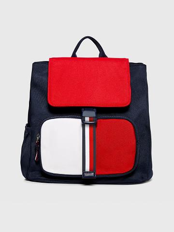 Bolsas Tommy Hilfiger Big Colorblock Backpack Rojos | MX_G1333