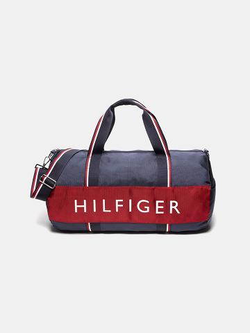 Bolsas Tommy Hilfiger Signature Duffle Azul Marino Rojos | MX_M31701