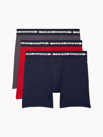 Boxer Briefs Tommy Hilfiger Th comfort+ boxer brief 3pk Grises Rojos Azul Marino | MX_M31609