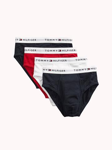 Briefs Tommy Hilfiger Algodon classics brief 4pk Rojos Azul Marino Blancos | MX_M31536