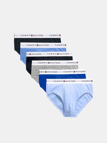 Briefs Tommy Hilfiger Algodon classics brief 6pk Azules Multicolor Grises | MX_M31542