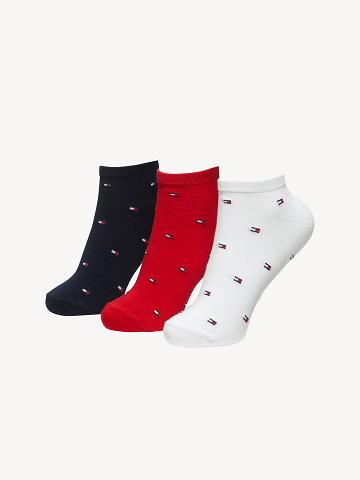 Calcetines Tommy Hilfiger Ankle 3PK Rojos | MX_W21653