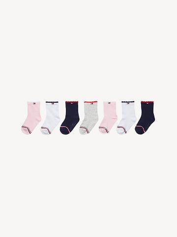 Calcetines Tommy Hilfiger Babies' 7PK Rosas | MX_B2291