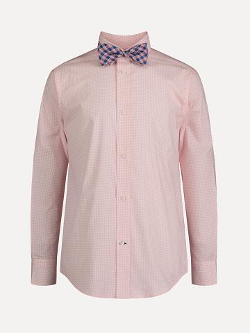 Camisas Tommy Hilfiger Big and Plaid Bow Tie Set Rosas | MX_B2072