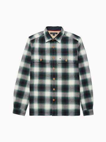 Camisas Tommy Hilfiger Essential check Verdes | MX_M31256