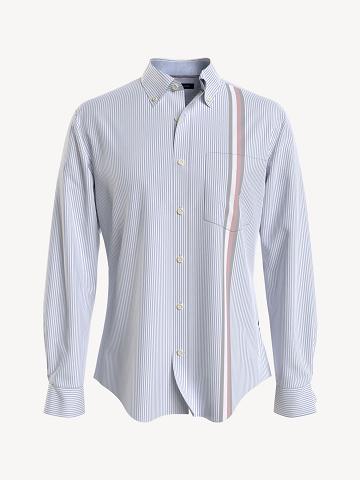 Camisas Tommy Hilfiger Relaxed fit ithaca stripe Azules Blancos | MX_M31277