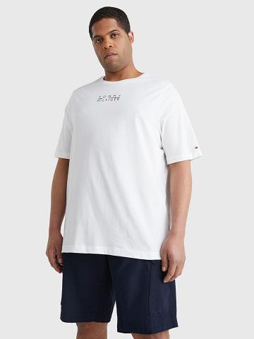 Camiseta Tommy Hilfiger Big and tall logo Blancos | MX_M31004