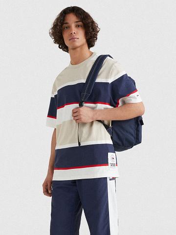 Camiseta Tommy Hilfiger Bold stripe Marrom Multicolor | MX_M31008