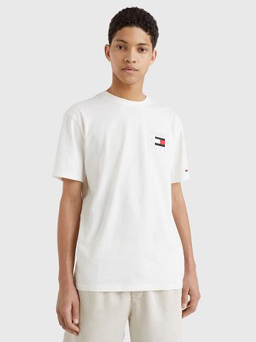 Camiseta Tommy Hilfiger Box logo Blancos | MX_M31009