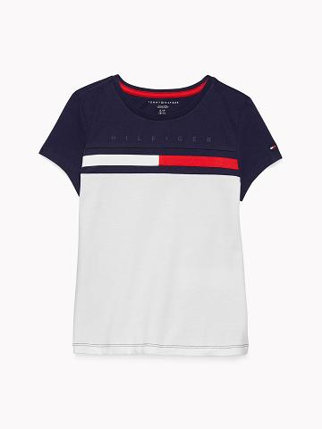 Camiseta Tommy Hilfiger Colorblock Blancos Multicolor | MX_G1241