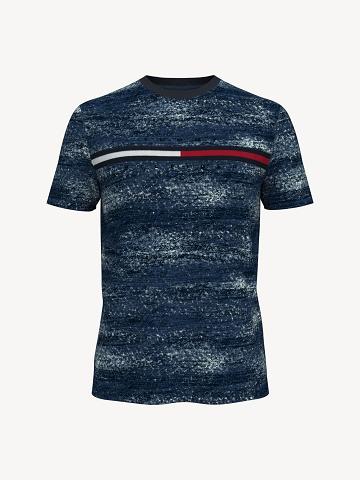 Camiseta Tommy Hilfiger Essential bar flag Azules | MX_M31024