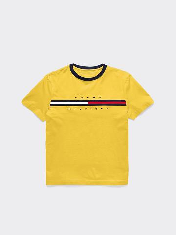 Camiseta Tommy Hilfiger Flag Amarillos | MX_B2171