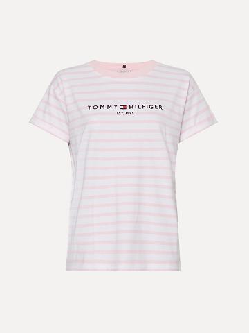 Camiseta Tommy Hilfiger Hilfiger Breton Stripe Rosas | MX_W21456