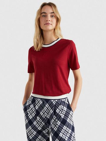 Camiseta Tommy Hilfiger Icon Crest Rojos | MX_W21457