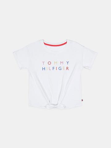 Camiseta Tommy Hilfiger Little Tommy Bow Blancos | MX_G1251