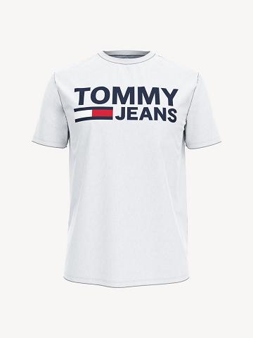 Camiseta Tommy Hilfiger Lockup Blancos | MX_M31049