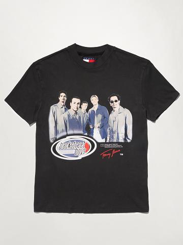 Camiseta Tommy Hilfiger Organic Algodon Backstreet Boys Negros | MX_W21464